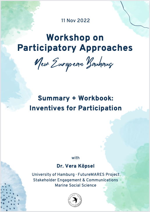 Download the Workbook on Incentives for Participatory Approaches here